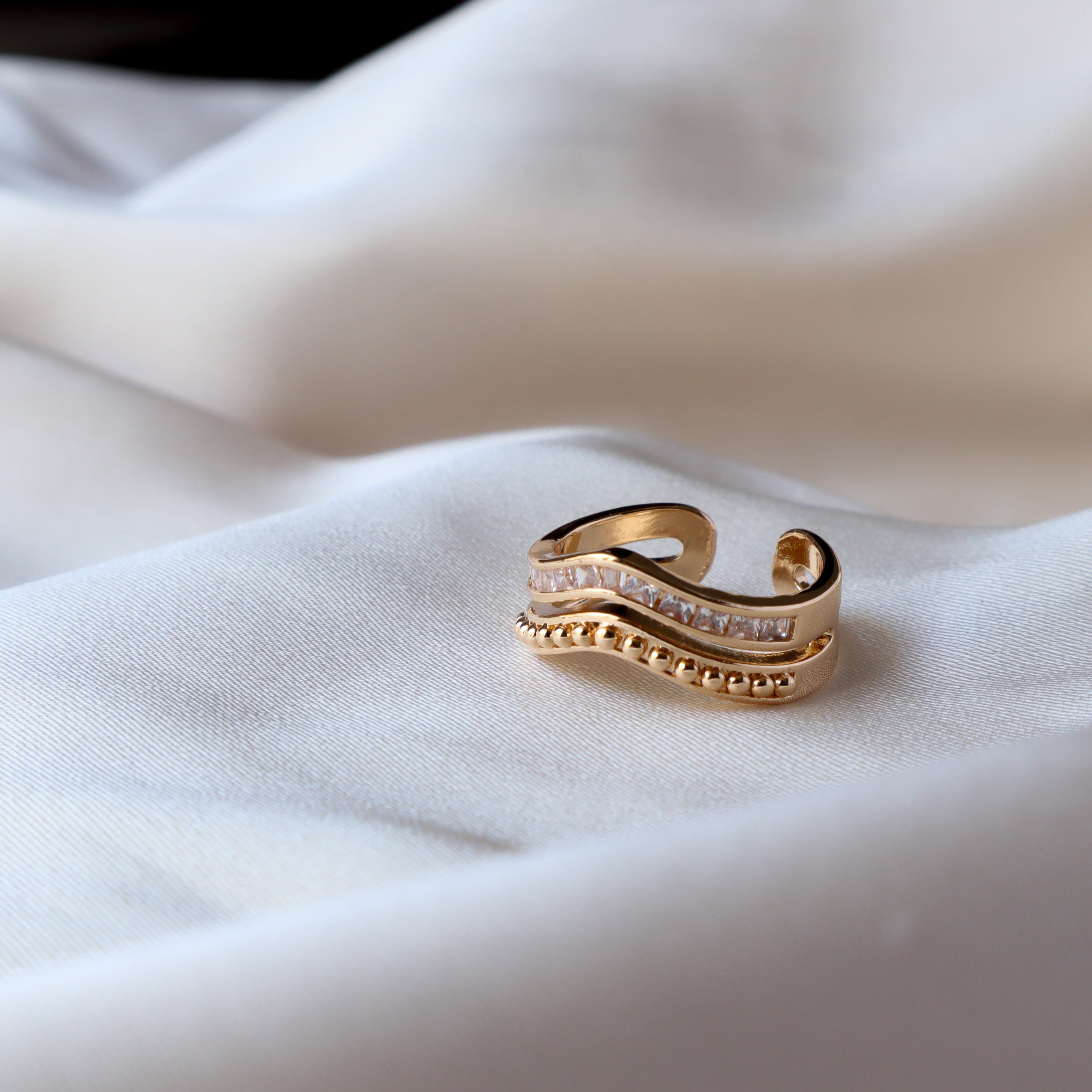 Sand Dune Minimal 18K Plated Ring