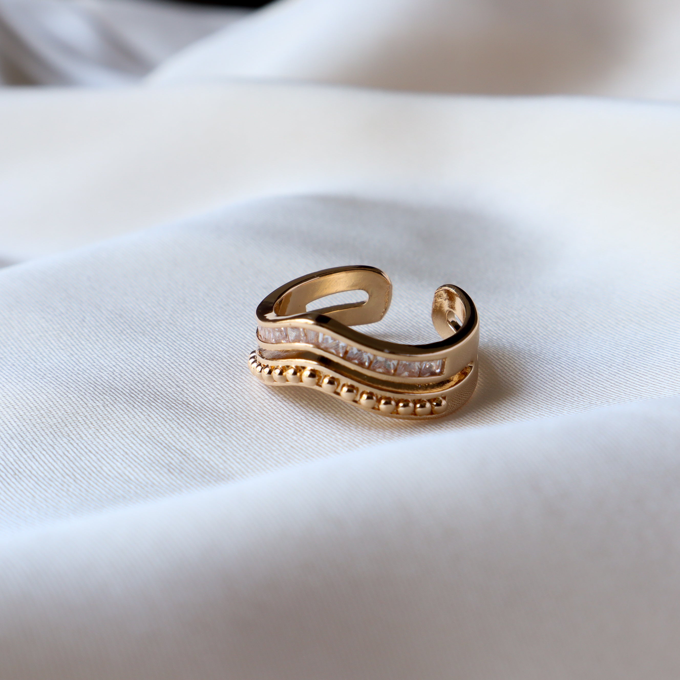 Sand Dune Minimal 18K Plated Ring