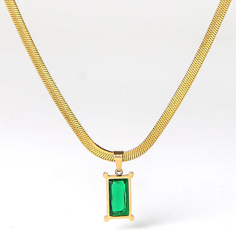 Oasis Baguette 18K Gold Plated Necklace