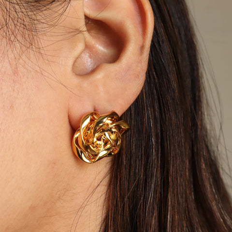 Rose 18K Gold Plated Earrings