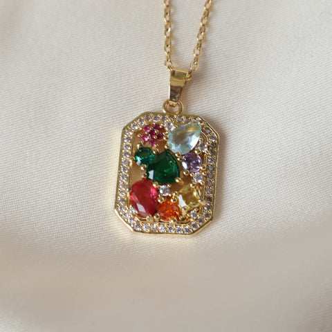 Bloom Studded 18K Gold Plated Necklace