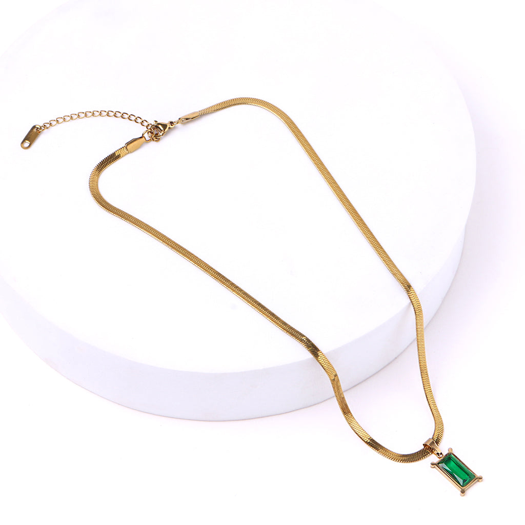 Oasis Baguette 18K Gold Plated Necklace