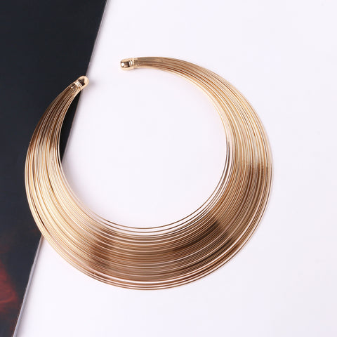 Luxe Multi-Layer Gold Collar Necklace