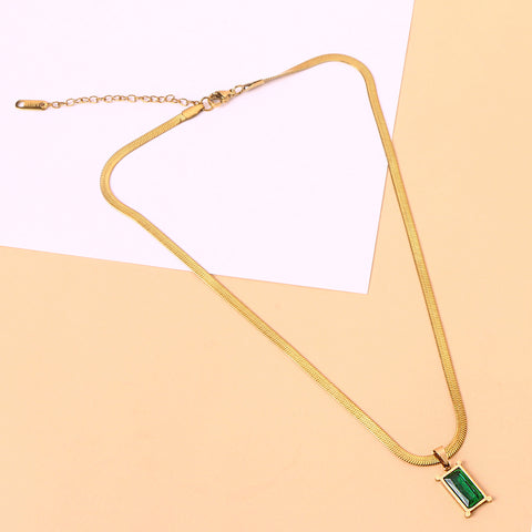 Oasis Baguette 18K Gold Plated Necklace