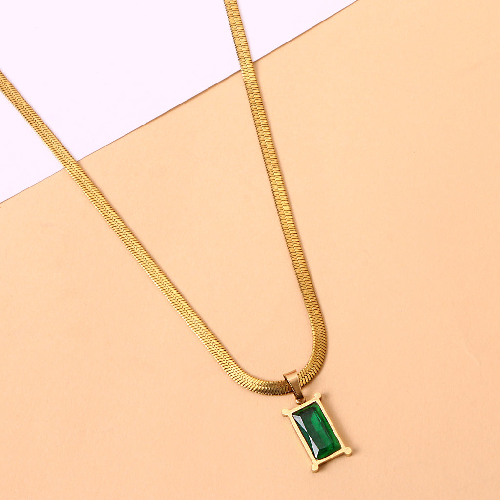 Oasis Baguette 18K Gold Plated Necklace
