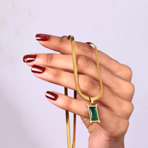 Oasis Baguette 18K Gold Plated Necklace