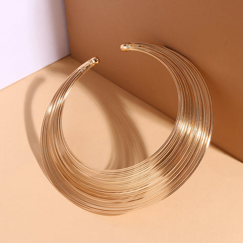 Luxe Multi-Layer Gold Collar Necklace
