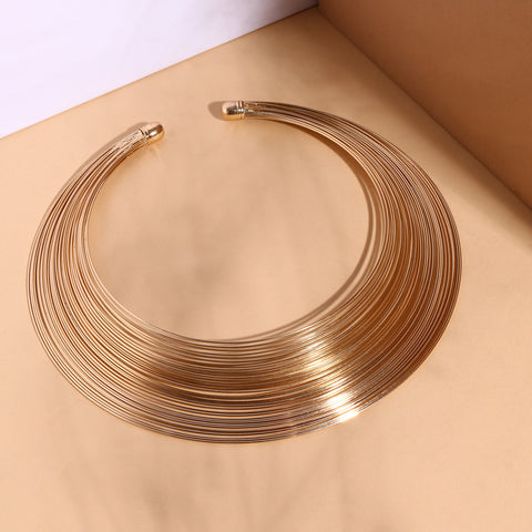 Luxe Multi-Layer Gold Collar Necklace