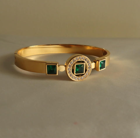 Egypt at Night 18K Gold Plated Bangle