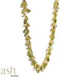 Load image into Gallery viewer, Spring Bloom Peridot Cabochon Torsade Necklace and Earring Set

