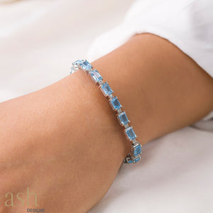 Mirissa Blue Topaz Silver Bracelet