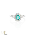 Load image into Gallery viewer, Zora Emerald and Diamond Ring
