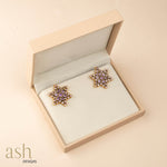 Load image into Gallery viewer, Eclectic Star Amethyst Earrings
