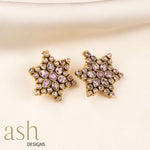 Load image into Gallery viewer, Eclectic Star Amethyst Earrings
