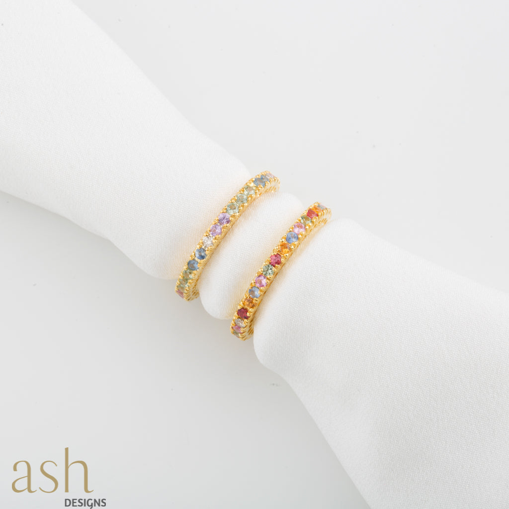 Multi-Sapphire Stack Ring