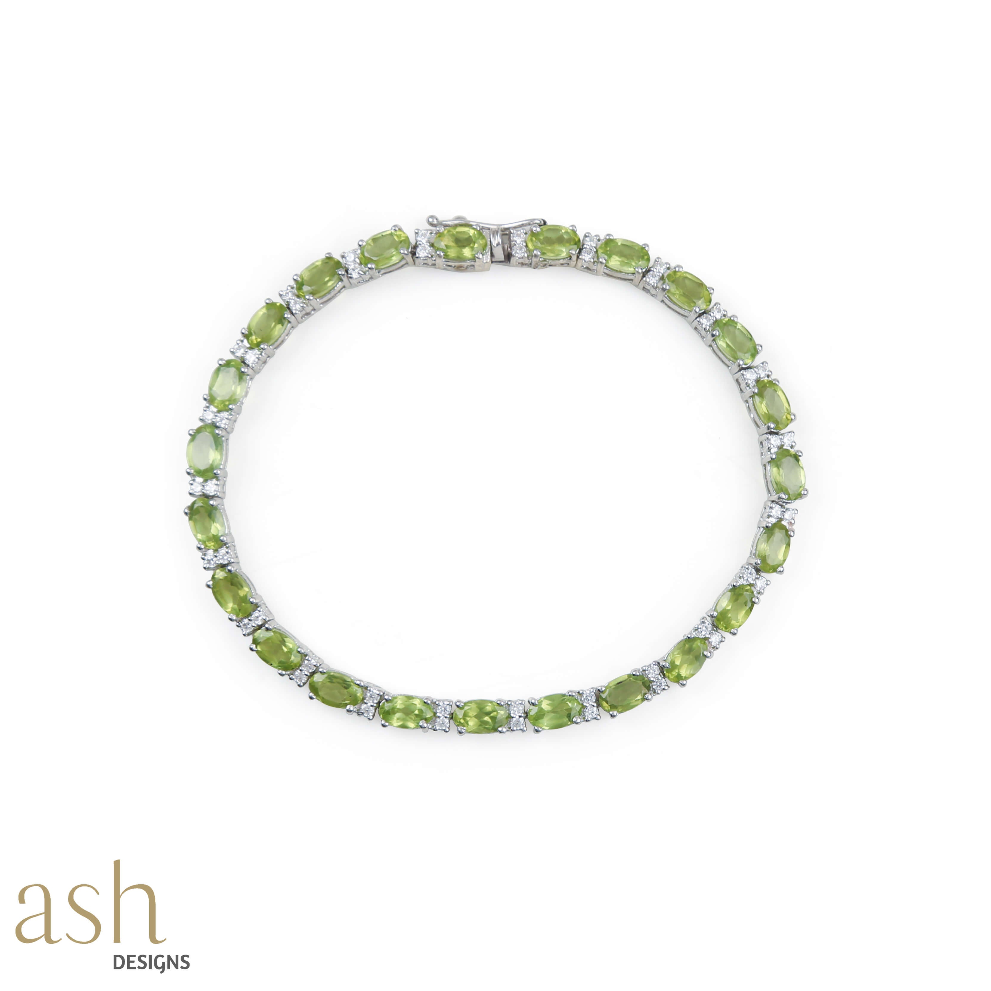 Sterling Silver And Peridot Bracelet · Urban Sterling Silver