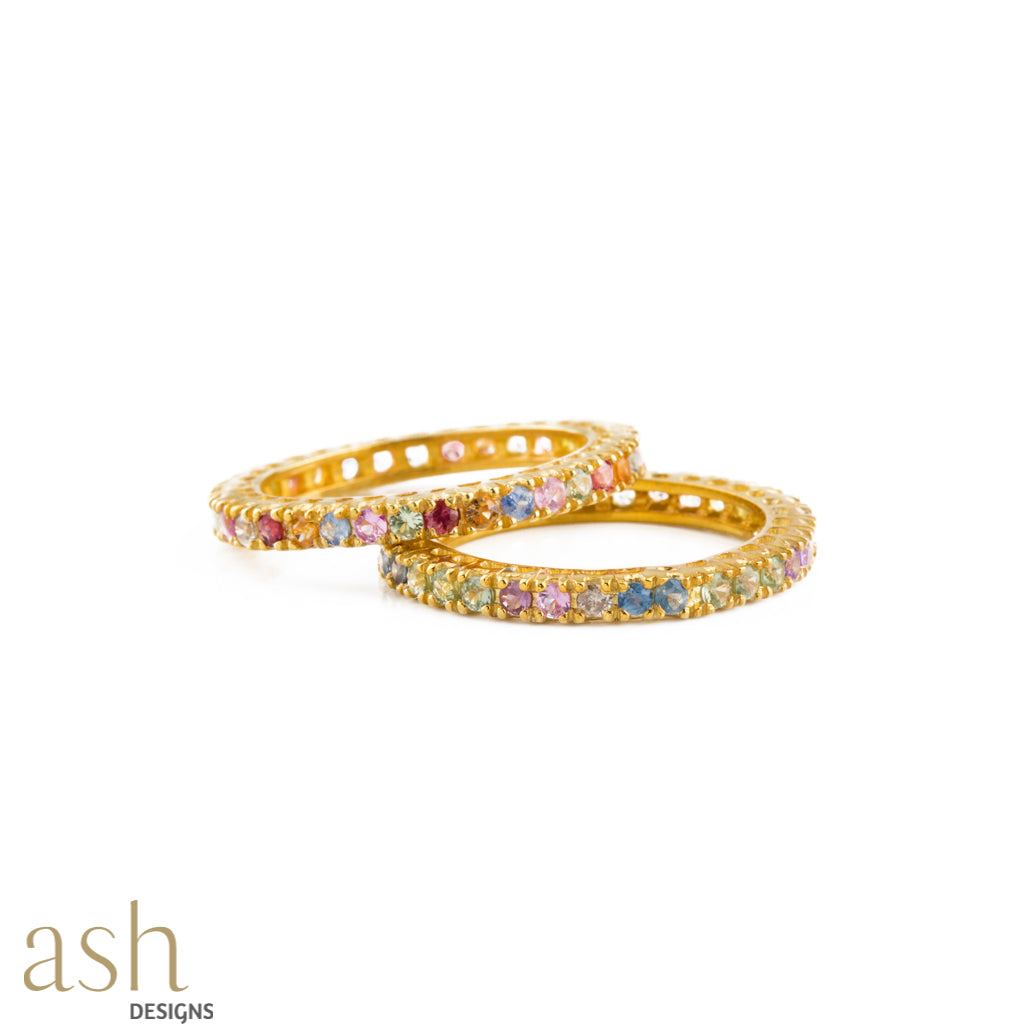 Multi-Sapphire Stack Ring – Ash Designs