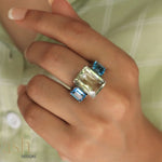 Load image into Gallery viewer, Sea Green Amethyst Ring
