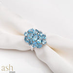 Load image into Gallery viewer, Mirissa Blue Topaz Gemstone Ring - bigsmall.in
