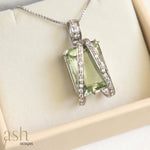 Load image into Gallery viewer, Aimée Green Amethyst Pendant
