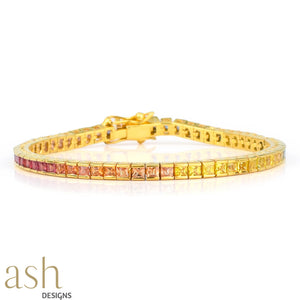Cosmic Multi Sapphire Gold Bracelet