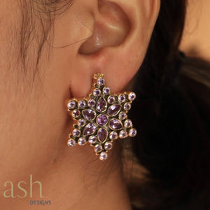 Eclectic Star Amethyst Earrings